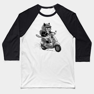 biker goth punk kitty cat Baseball T-Shirt